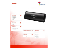 ADATA SE760 1TB USB 3.2 Gen. 2 Czarny - 1244671 - zdjęcie 5